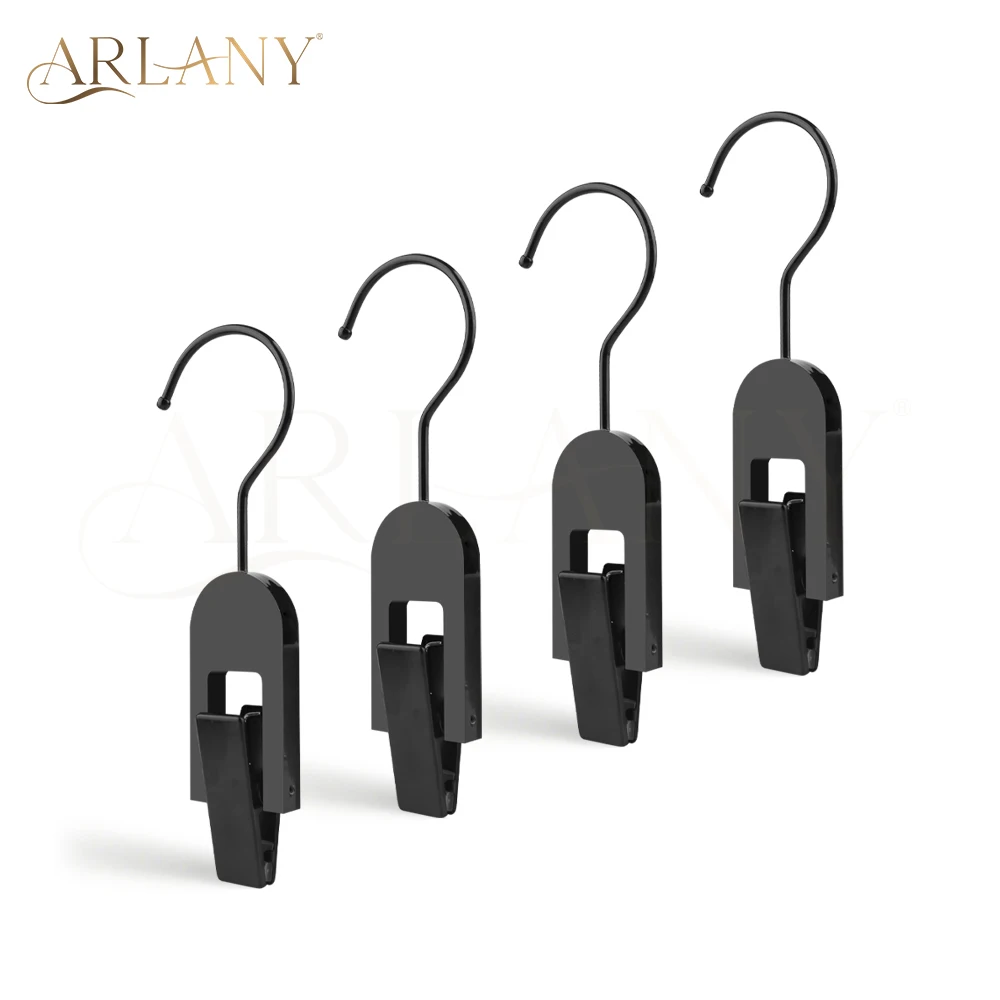 ARLANY 4Pcs Wig Clips Acrylic Hair Extension Hanger for Salon & Home Hairpieces Storage Organization 2 In 1 Wig Display Stand