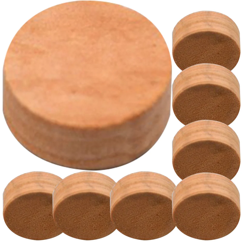 

8 Pcs Trombone Repairing Cork Pads Soft Cushion Trumpet WaterKey Replacement Gasket Parts Mats Khaki Color Natural Wood