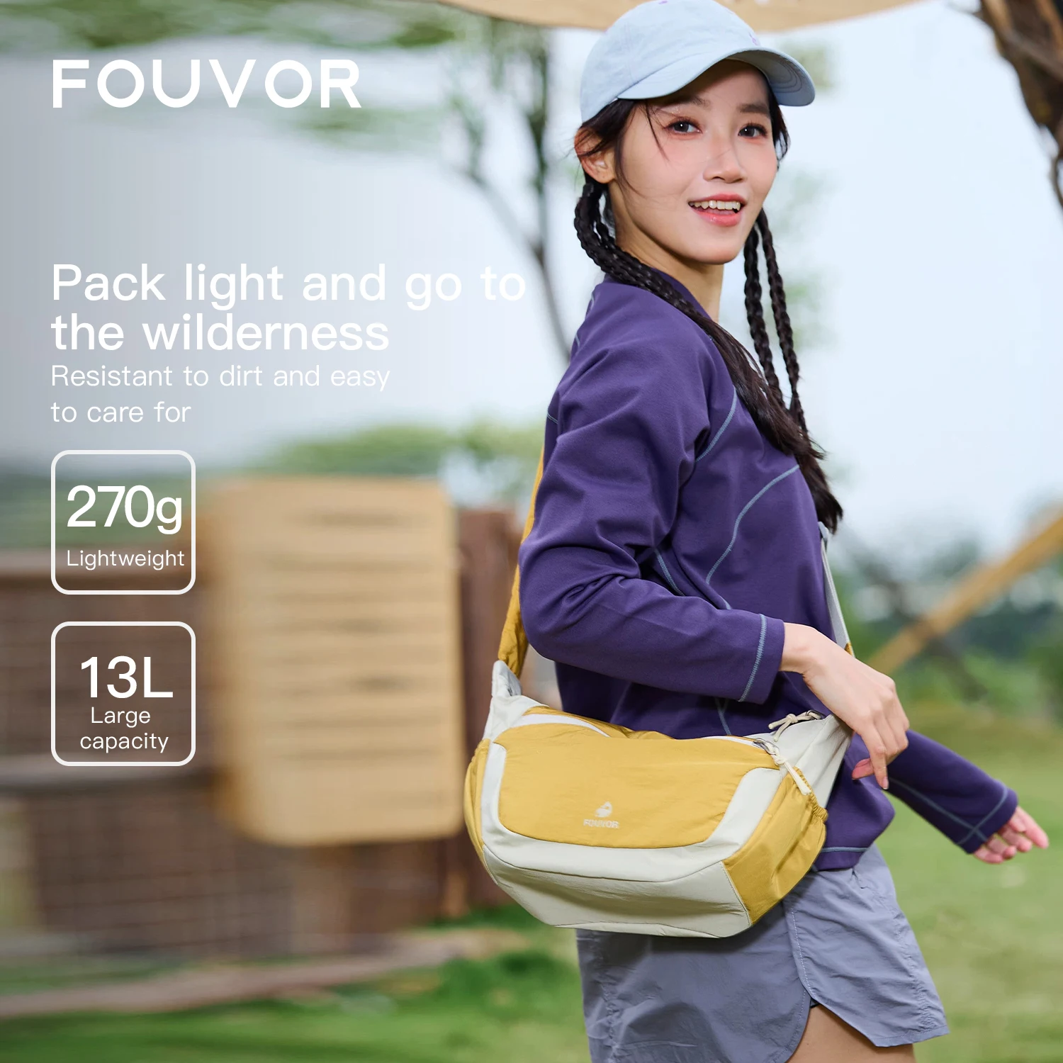 FOUVOR Women's Dumpling Bag Oxford Cloth Large Capacity Lightweight Crossbody Bag Cycling Outdoor Daily Shoulder Bags 3068-19