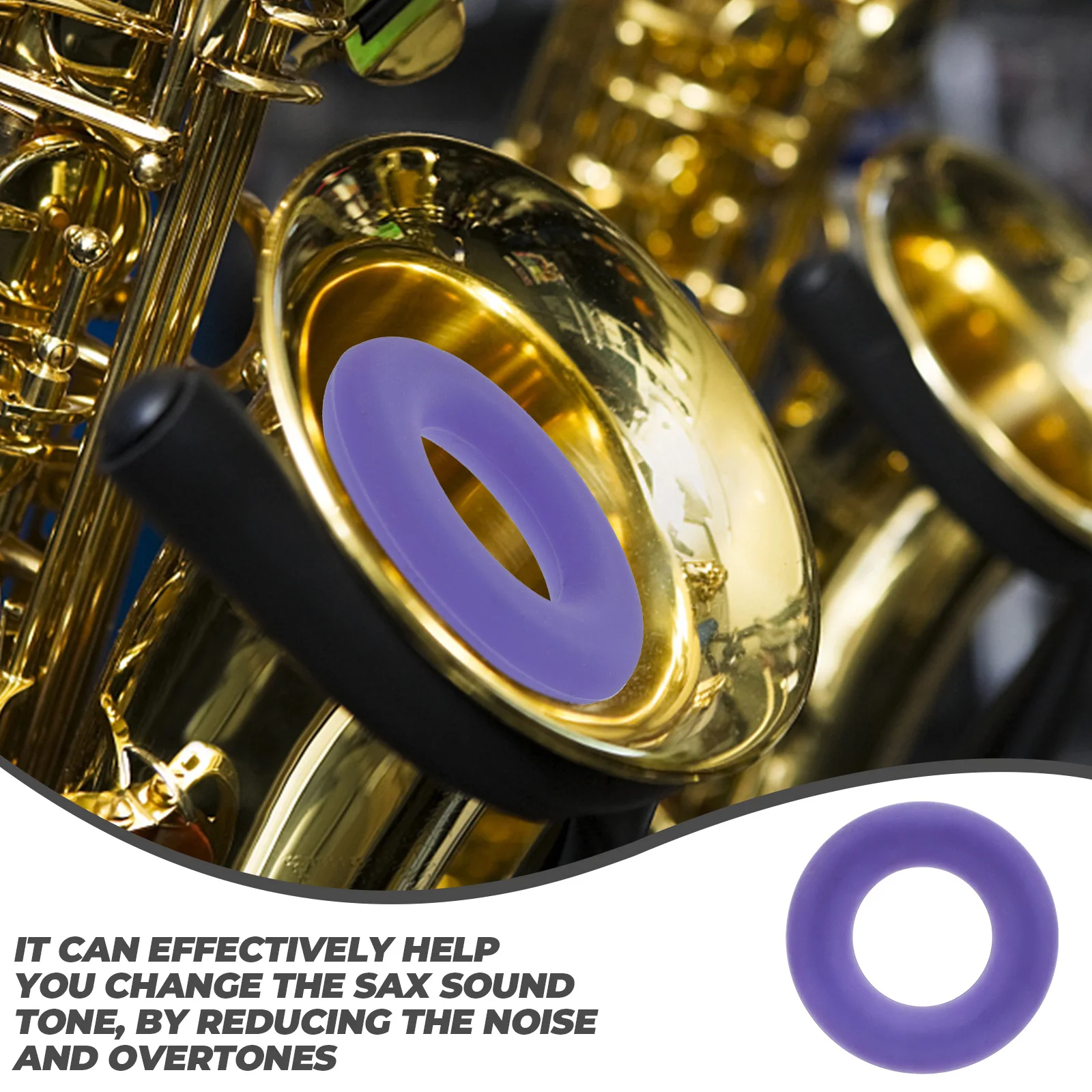 

Saxophone Mute Ring Silicone Dampener Professional Accessory For Alto Sax Quiet Practice