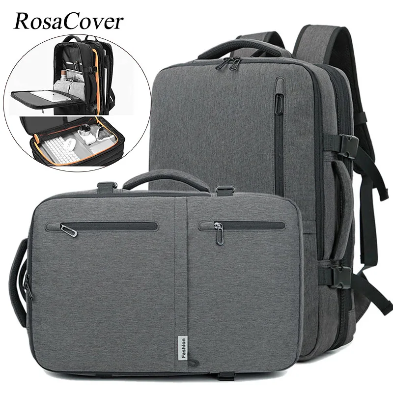 

New Men Multifunction 17 Inch Laptop Bag For Male Waterproof Travel Handbags Large Capacity Casual USB Business Bags Mochilas