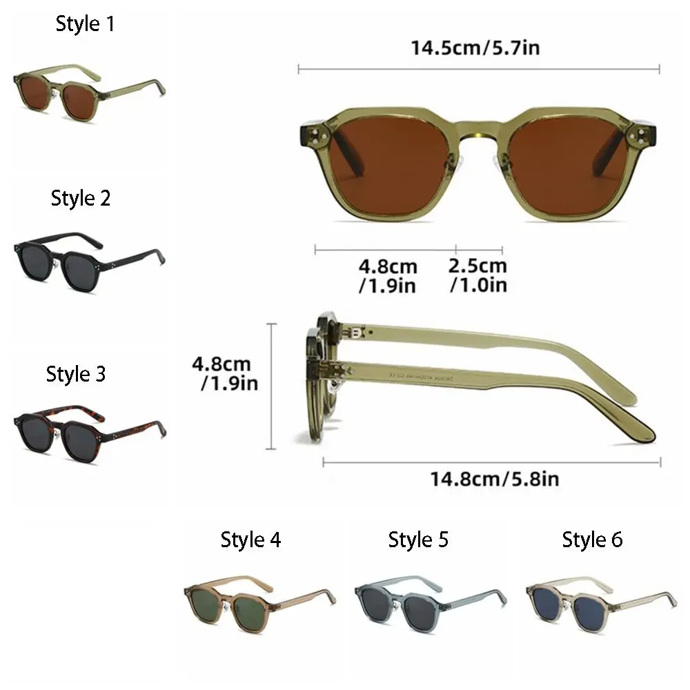 نظارات شمسية كلاسيكية مريحة بإطار صغير مربع مضلع نظارات شمسية كلاسيكية عصرية TR90 للشاطئ