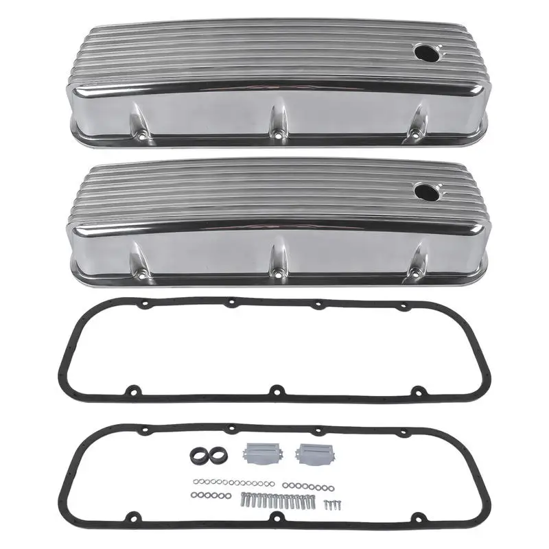 

Valve cover 3-1 1/16" Tall Finned Aluminum Valve Covers Fits for Chevy Big Block 396 402 427 454