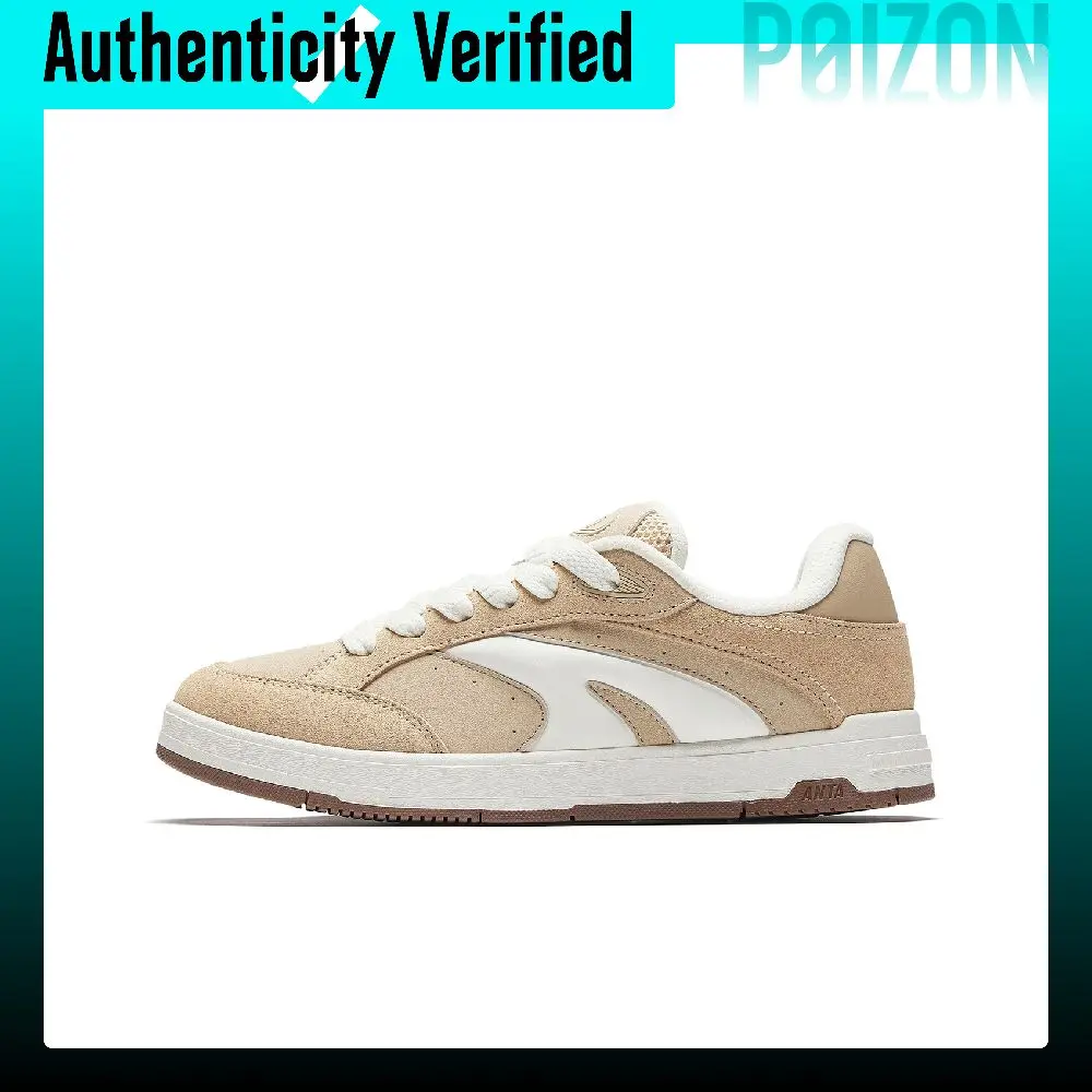 Anta Wear resistant And Lightweight Low top Skateboard Shoes Women's Wood White 922548007-4