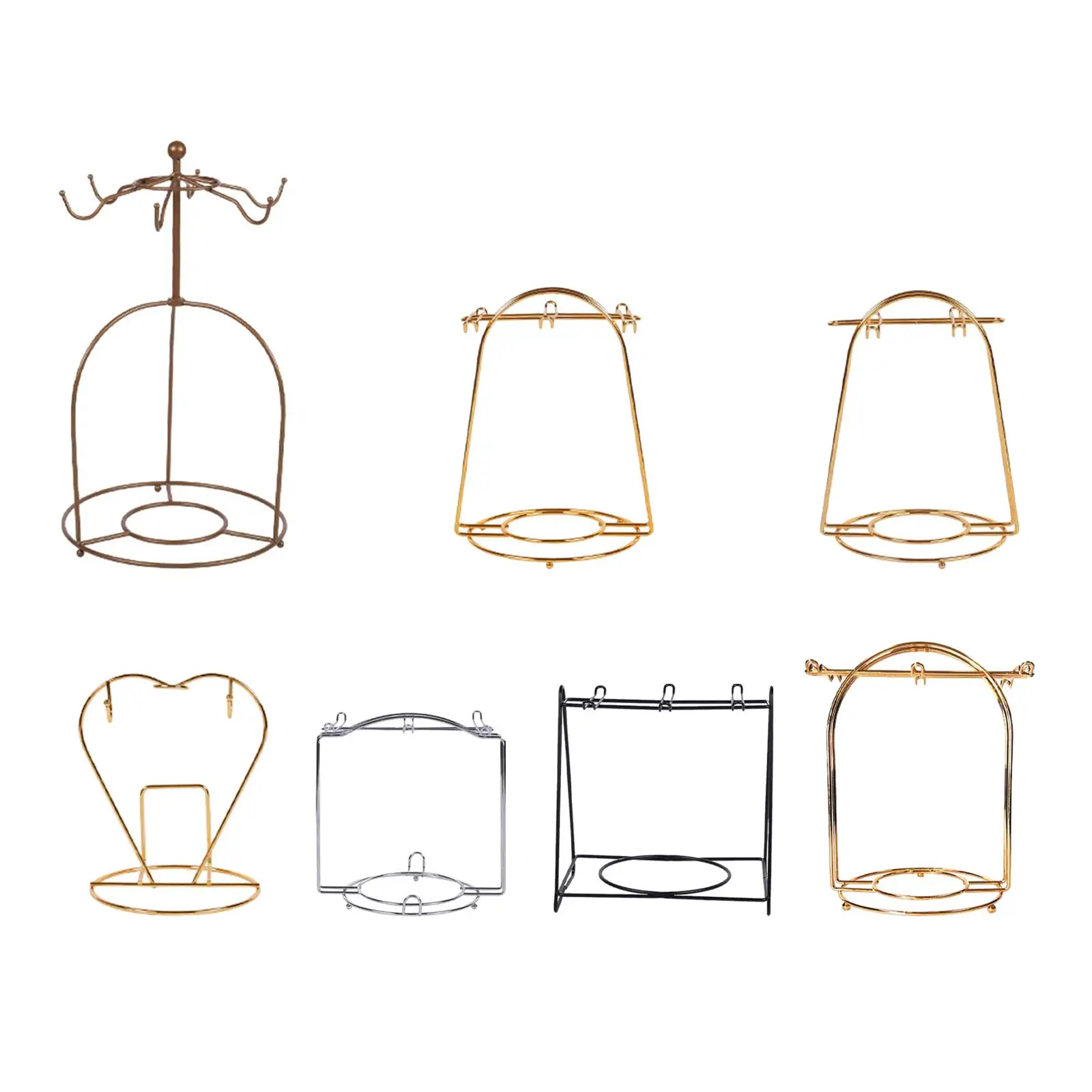 Estante de hierro para tazas de café, escurridor de tazas, esquinero elegante para mesa, botellas, almacenamiento para cocina y fiesta