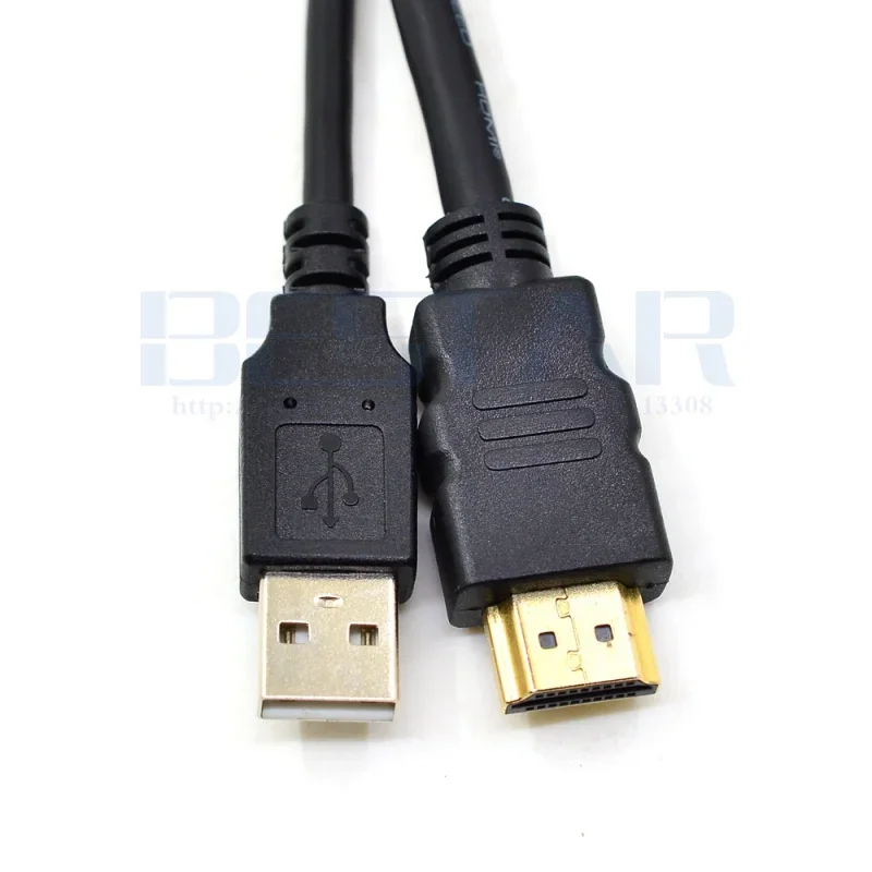 Cavo da incasso per pannello di prolunga USB HDMI AUX da 3 piedi per auto, barca e moto, 1 m