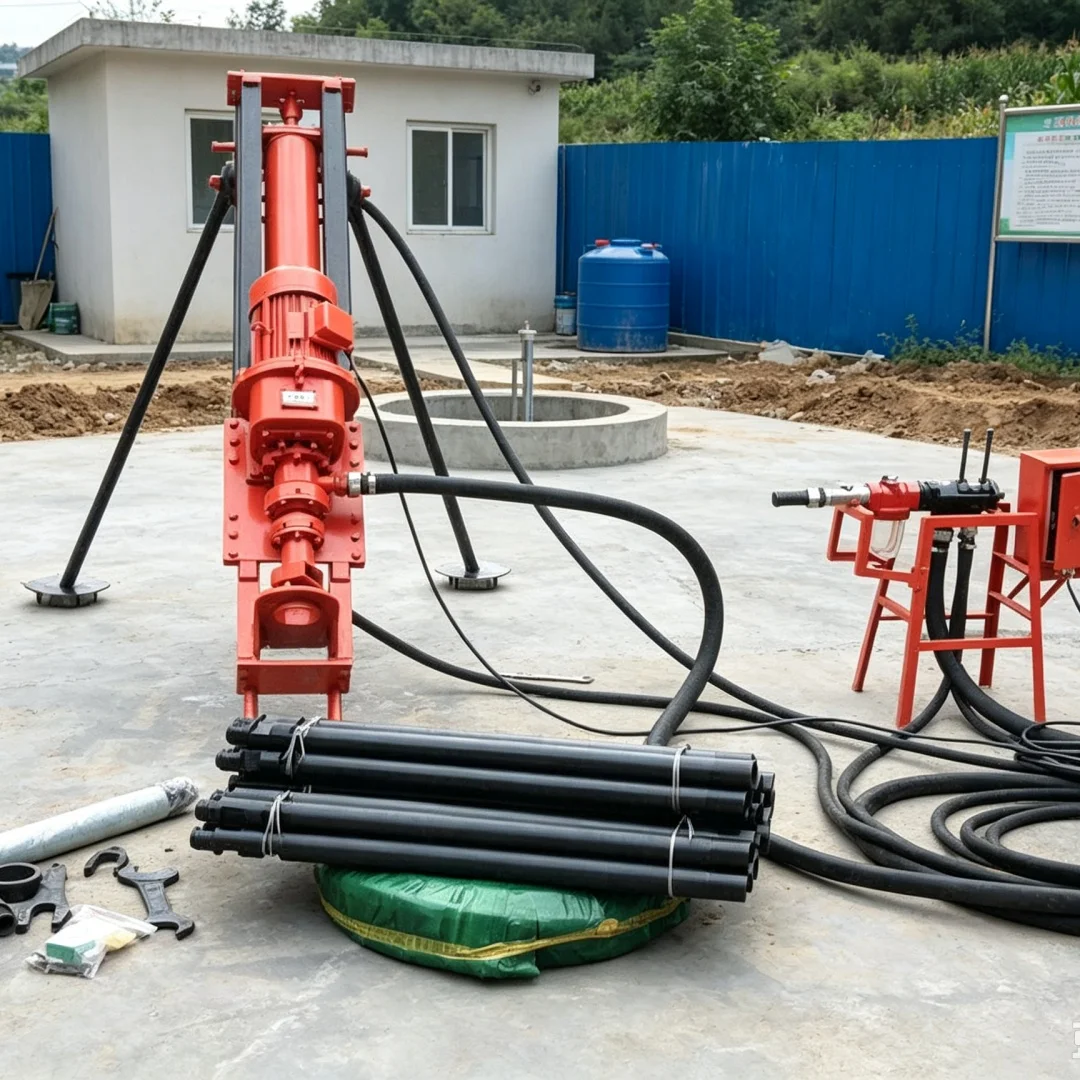 Customized Engineering Quarry DTH Drilling Rig, Small Bracket‑mounted Rock Drill, Mine Slope Blasthole Drilling Machine