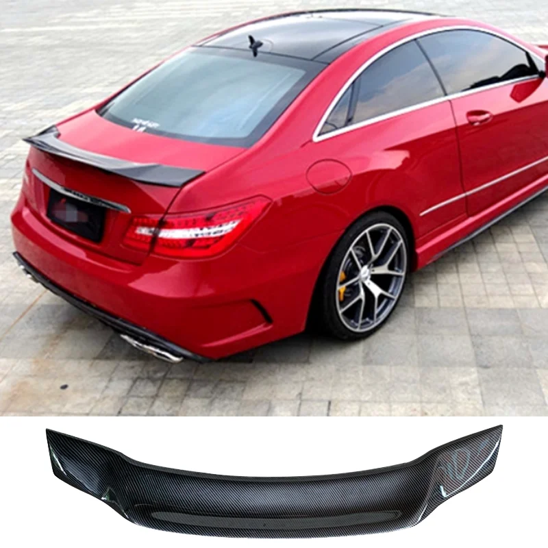 W207 C207 Carbon Fiber / FRP Trunk Spoiler R Style Wing For Mercedes E Class Coupe 2010 - 2013 E200 E250 E300 E350