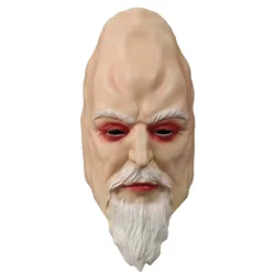 Ki-Adi-Mundi Old Man Mask Helmet Latex Full Head Halloween Cosplay Costume Accessories for Adult