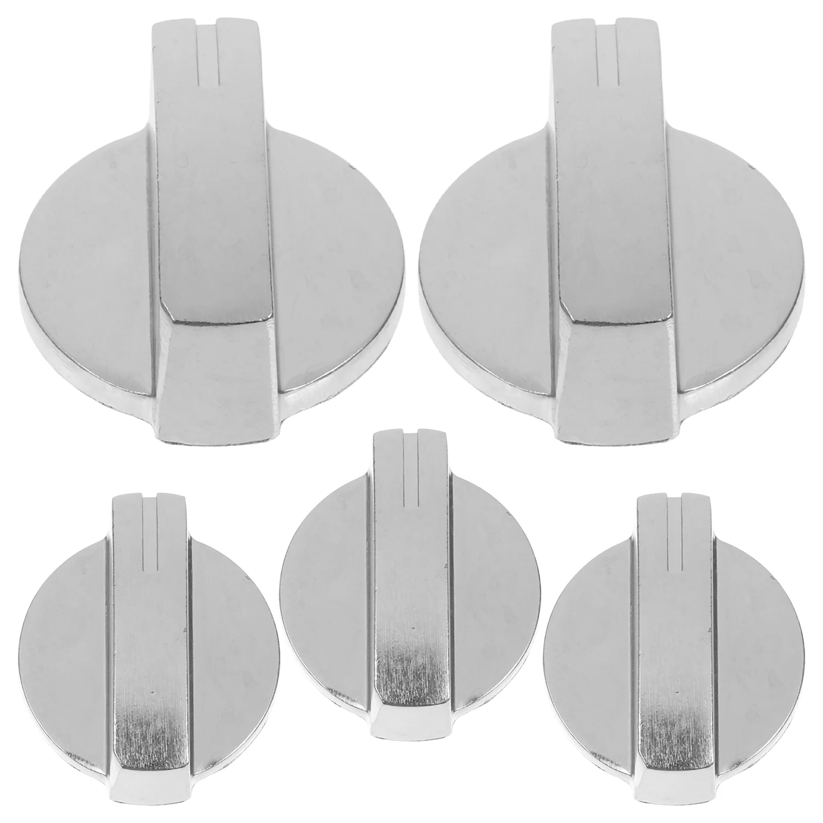 5 Pcs Metal Switch Knob Gas Stove Covers Set Cooker Control On-Off Stainless Steel Knobs Replacement