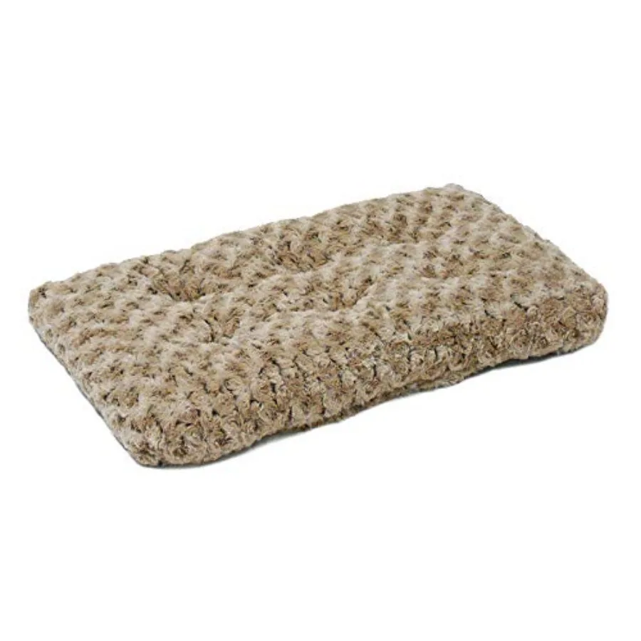 

Small QuietTime Deluxe Mocha Ombré Swirl Plush Pet Bed, Machine Washable, n-Skid Bottom, Soft Crate Mat for 24-inch Crates