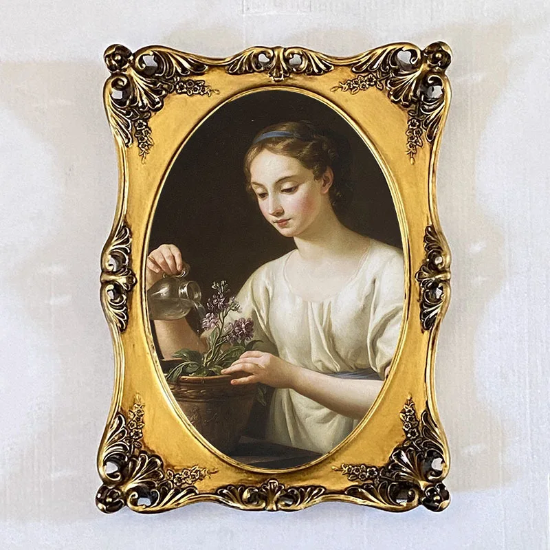 European-Style Embossed American Resin Photo Frame French Soft Decoration Sample Room Decoration Table Resin Photo Frame Decorat