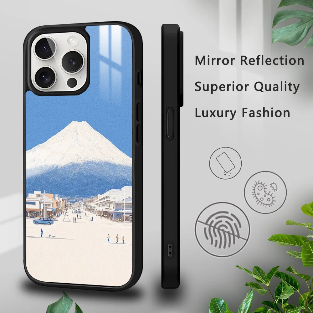 Classic Mount Fuji Japan Phone Case For iPhone 16 15 14 13 12 11 Pro Xs Max Mini Plus Celulares Hard Funda