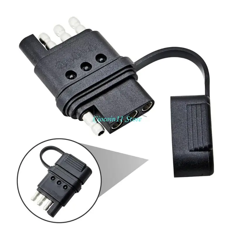 Y1UB Professional 4 Pin Flat Trailer Plugs Tester Handheld for Easy Troubleshooting