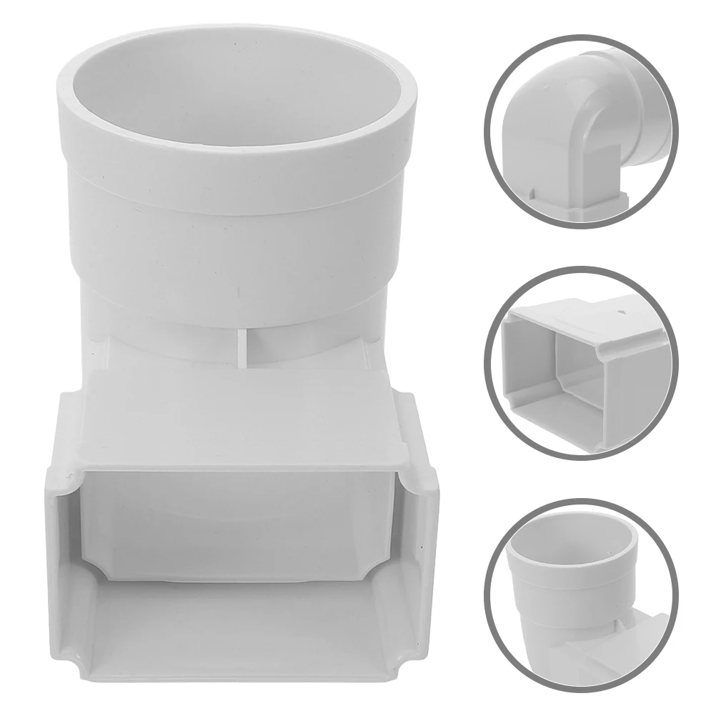 Adaptateur de tuyau de Drainage en plastique Durable, 2 pièces, pour toit, gouttière d'eau de pluie, Installation facile, faible entretien, maisons adaptées