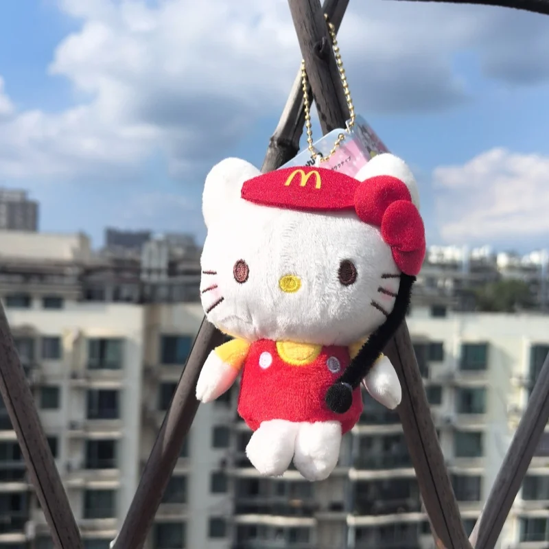 Sanrio Hello kitty Schlüssel bund Plüsch Spielzeug Puppe Schlüssel ring Rucksack Anhänger bequeme und weiche Mädchen Tasche Cartoon Plüsch Schlüssel anhänger