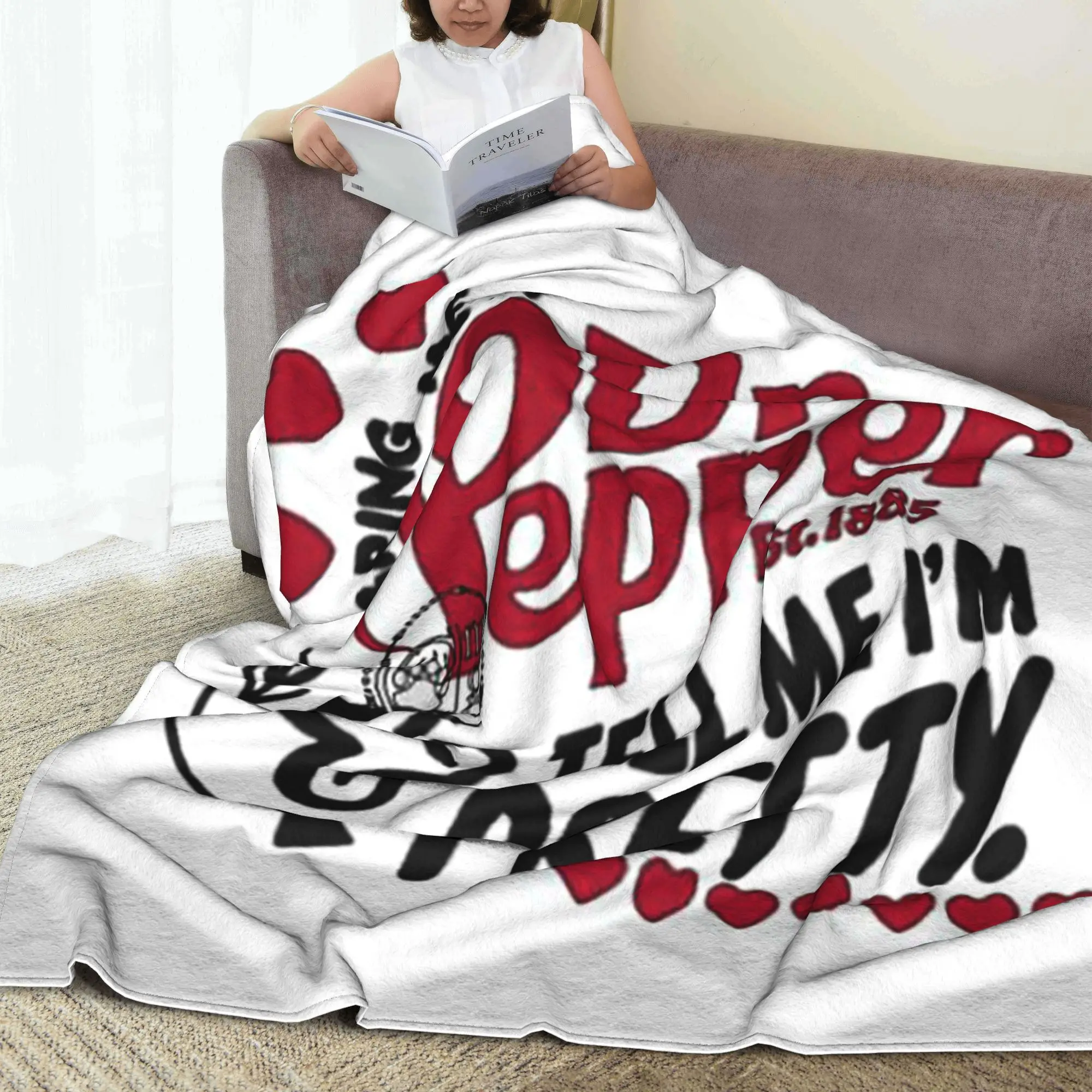 

Dr Pepper Blanket Lightweight Fleece Sofa Throw Blanket for Home Bedroom Travel Throws Bedspread Quilt