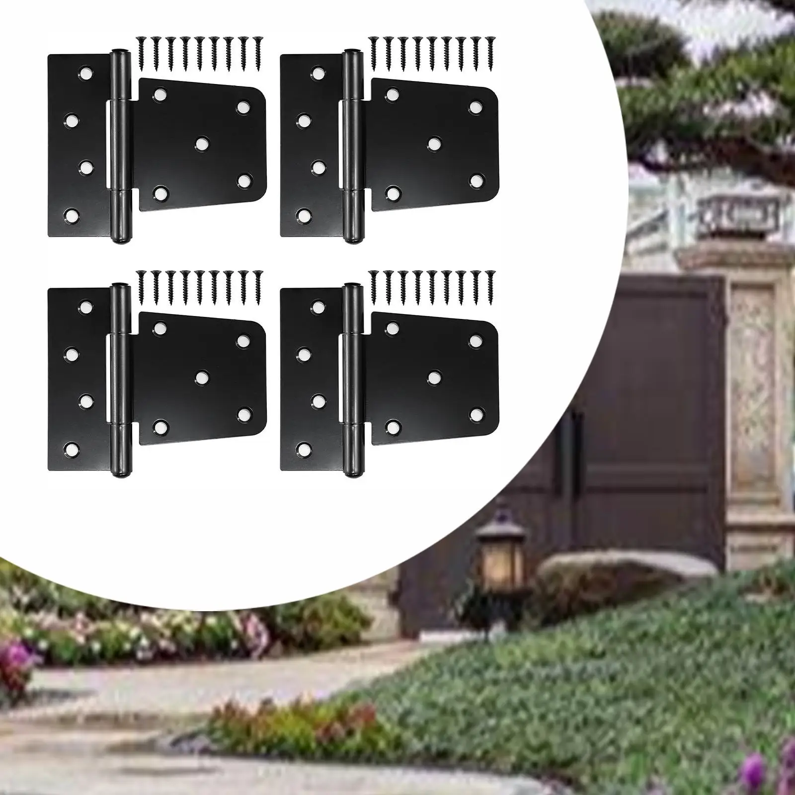 4Pcs Heavy Duty Gate Hinges Stainless Steel Directly Replace Easy Installation Accessories Wear Resistant Door Shed Hinges 4Pcs Heavy Duty Gate Hinges Stainless Steel Directly Replace Easy Installation Accessories Wear Resistant Door Shed Hinges