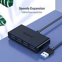 ORICO Hub USB 4 Ports Multi USB 3.0 Hub USB Splitter with Power Supply for PC Windows Mac Computer Accessories 150cm