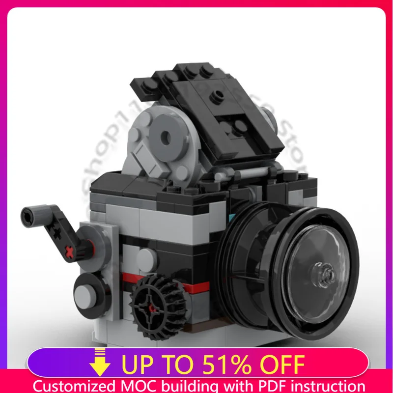 

222 PCS MOC 31147 Medium Format Film Camera Model Building Block Brick Creative Technology Assembly Customize Toy Birthday Gifts