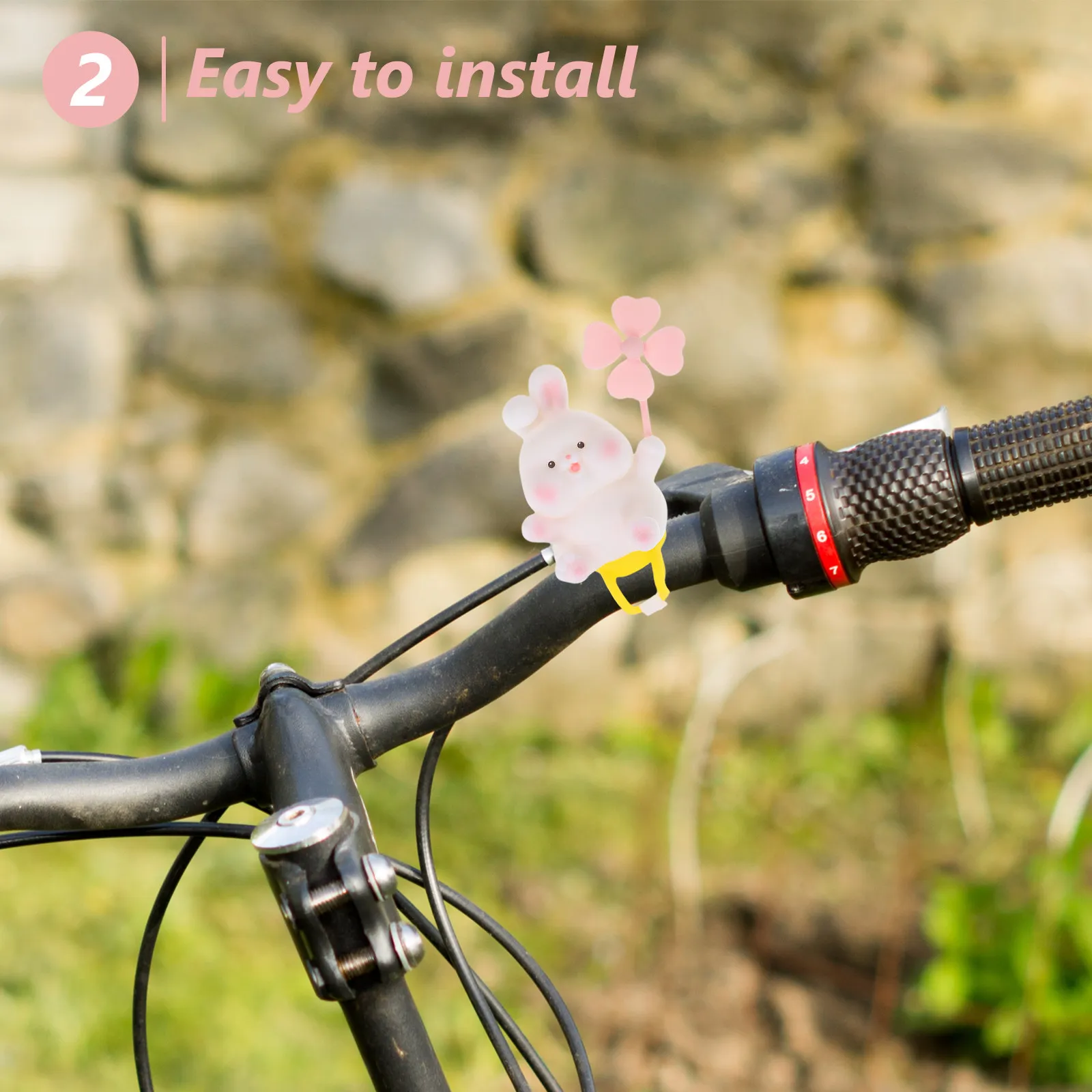 Adorable Yellow Duck Windmill Bike Handle Decoration Spring Swinging Design for Electric Scooter Bicycle Handlebar Decor