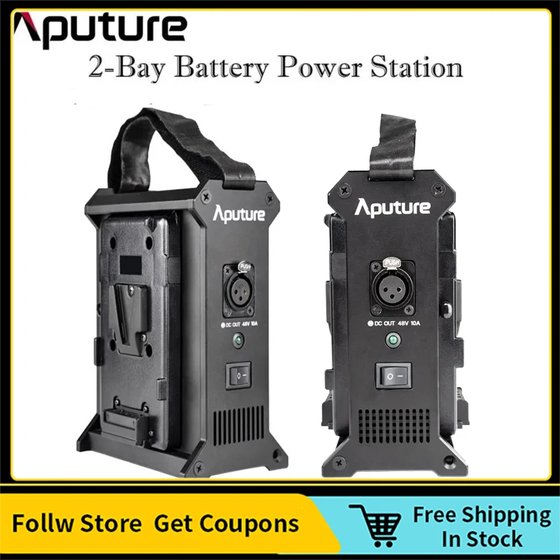 

Aputure 2-Bay Power Station Dual Supply Box External for Nova P300C Support V-Port /A-Port Battery