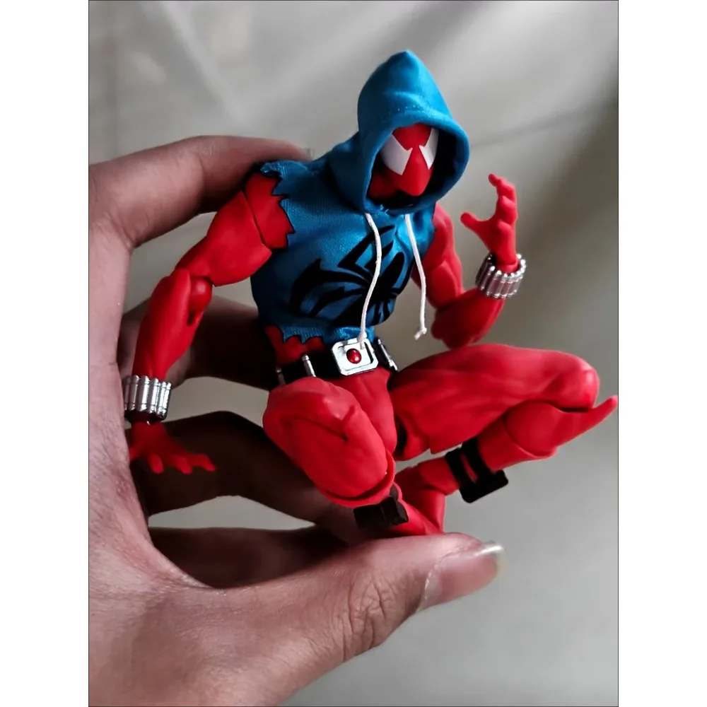 

Mess Toys Scarlet Hero Scarlet Spider Man Spiderman Blue Battle Suit Spiderman Anime Action Figure Figurine Statue Model Gifts