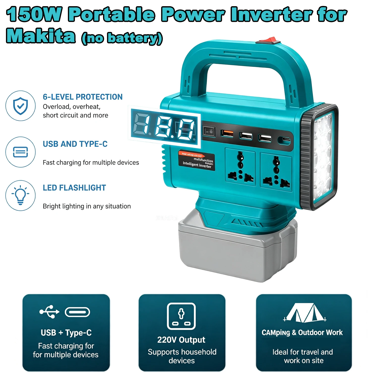 Outdoor Power Vac - Makita 18 V Batarya için 150