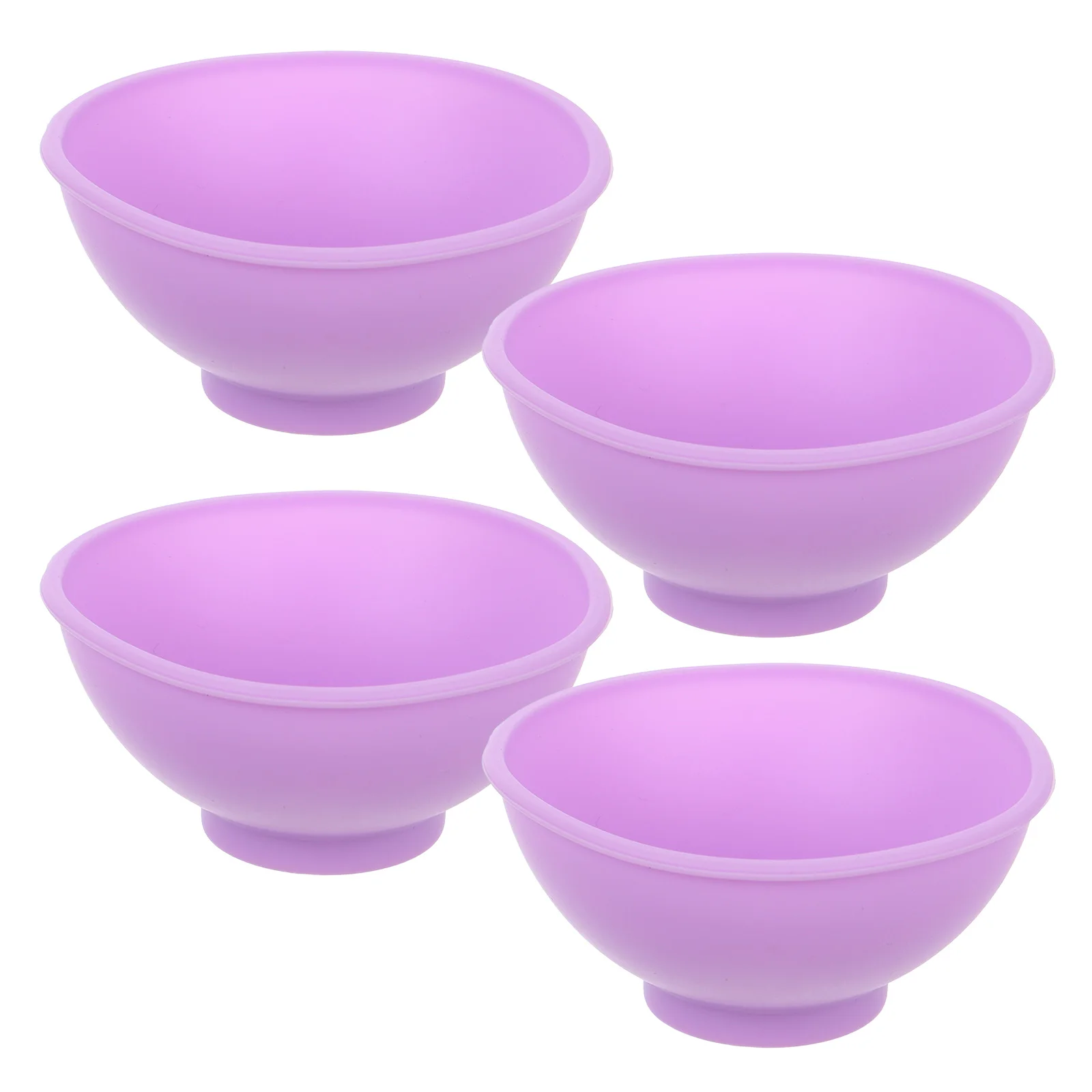 

4Pcs Silicone Feeding Bowls Mini Kitchen Bowls for Mixing DIY Masks Condiments Nonstick Easy Clean Portable Safe Food