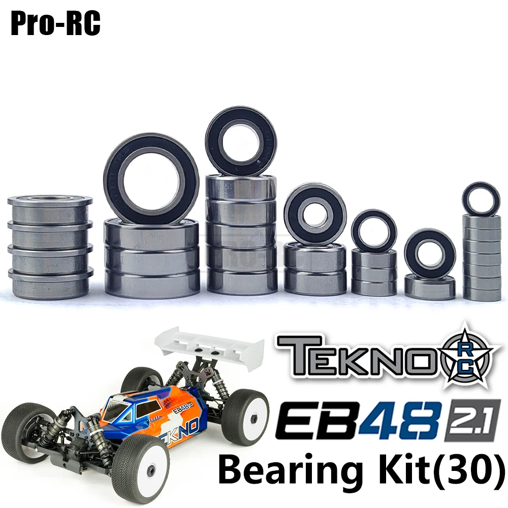 テkno 1/8 eb48 2.1バギー用の完全なベアリングキット (30個) ゴム製,自動車部品