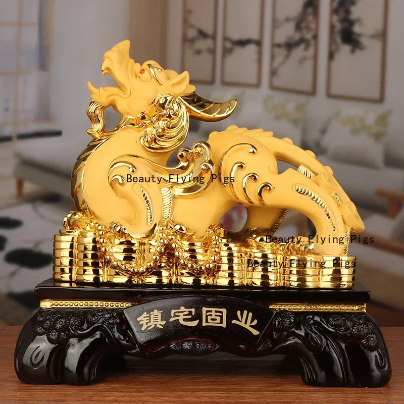 

Resin Feng Shui Lucky Animal Statues Home Office Pixiu Decoration Crafts Gifts Chinese style Home decor