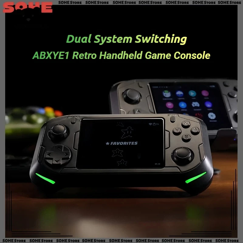 

Новая портативная игровая консоль abxylute E1 2026 года с двойной системой Linux + Android, в ретро-стиле, с возможностью подключения к ТВ для аркадных игр
