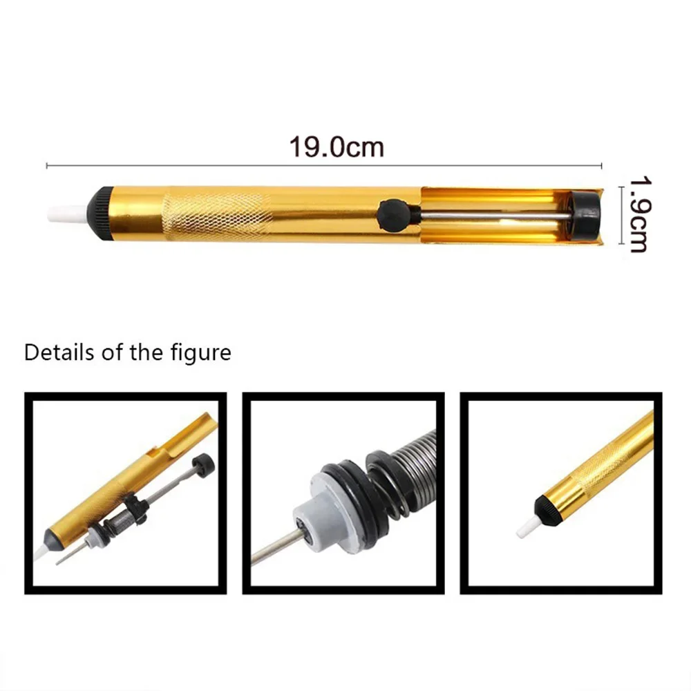 الألومنيوم مضخة شفط سبيكة لحام مزيل فراغ القصدير بندقية أداة لحام شفط كأس أداة اليد الفعالة لسهولة إزالة لحام