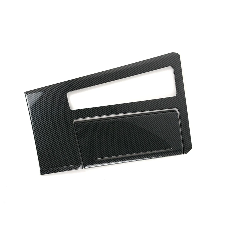 Console Gear Shift Control Panel Cover For Audi A6 C8 2019-2022 Decoration Carbon Texture Gearshift Trim Interior Car Accessory