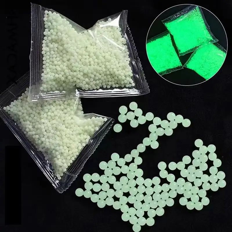 8K Luminous Gel Jelly Water Beads Blaster Bead 7-8 mm Fluorspar Ammo Gel Beads for Soilless Planting Glow in The Dark Home Decor