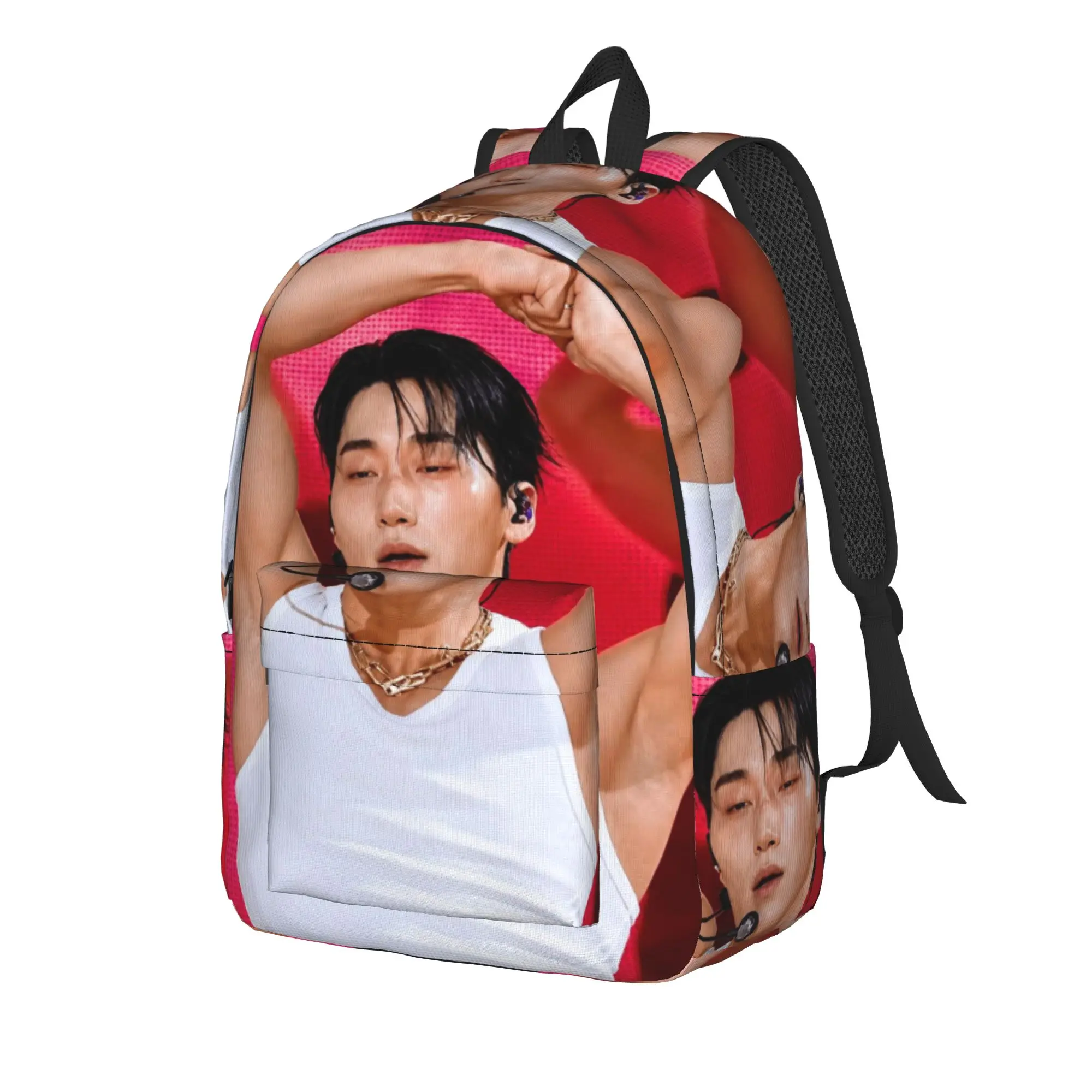 choi san bad ateezs Backpack for Men Women Cool High School Hiking Travel Daypack  Laptop Computer Shoulder Bag Gift