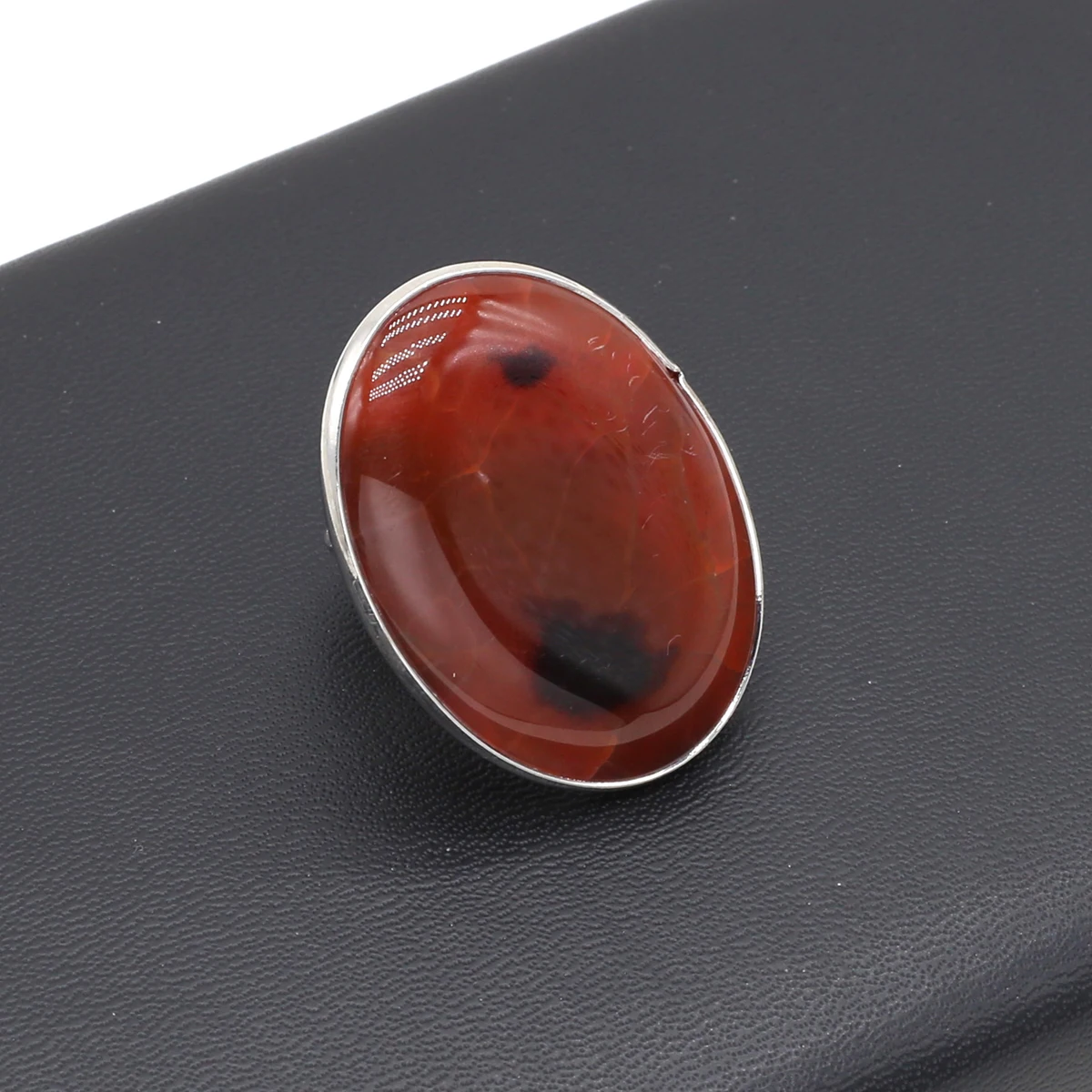 Natural Gemstone Agate Ring Delicate High Quality Couple Delicate for Jewelry Making DIY Necklace Beacelet Accessory