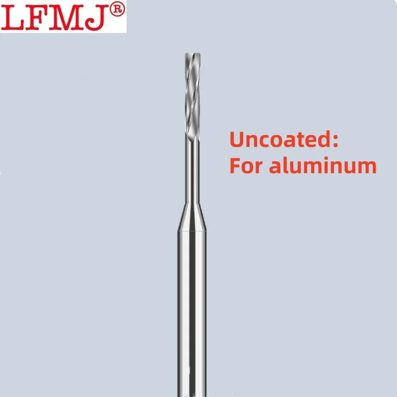 Escariador de máquina de carburo de 0,6mm-1,9mm, flauta en espiral, tolerancia de alta precisión, cortador de Metal, escariador CNC, 1 Uds.