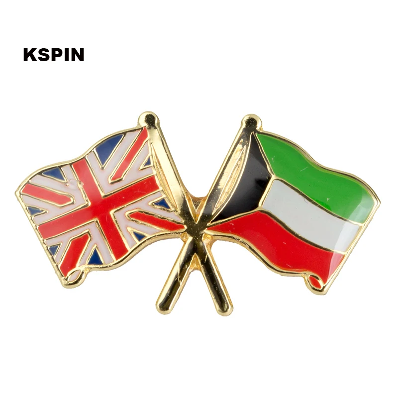 5pcs a lot Kuwait Flag Laple Pin Badge Brooch