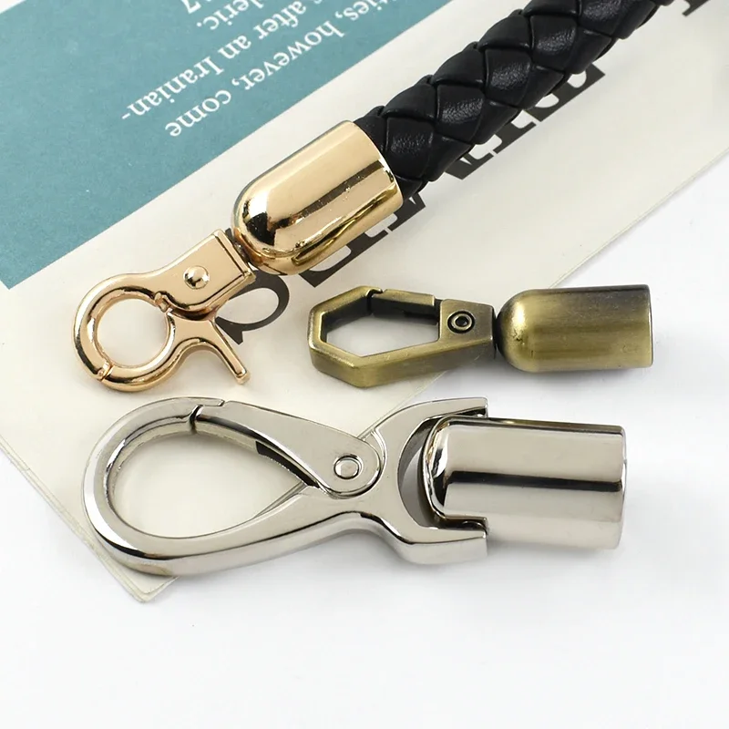 5 Stücke 8-15mm Metallschnallen Taschengurt Stopper Kappe Aufhänger Quaste Ende Karabiner Clips Verbinden Karabinerhaken Leder Handwerk Zubehör – Detail 14
