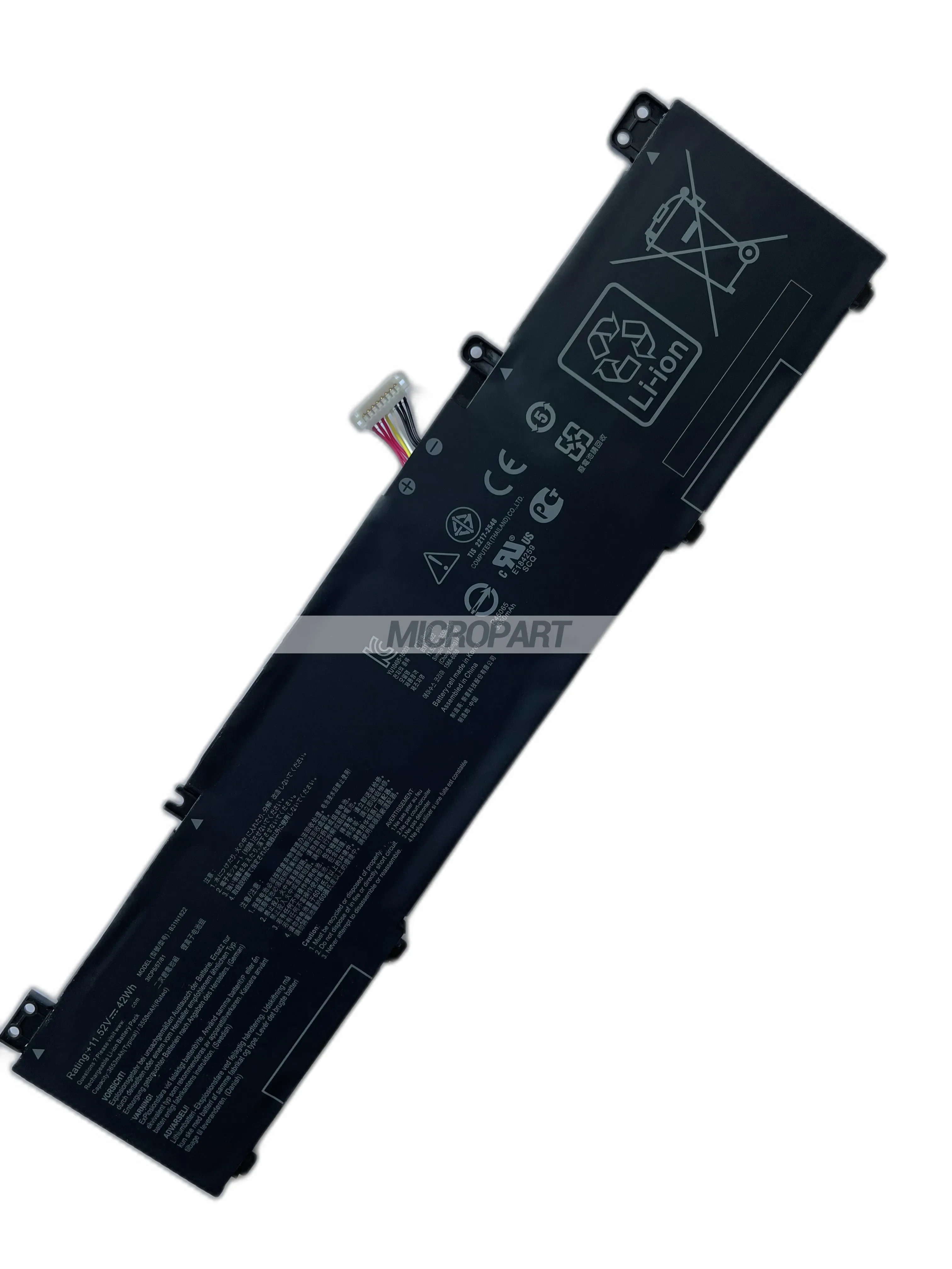 Imagem -03 - Bateria Substituição para Asus Zenbook Flip 14 B31n1822 Um462da Ux462da Computadores Portáteis Bateria de Longa Duração 42wh