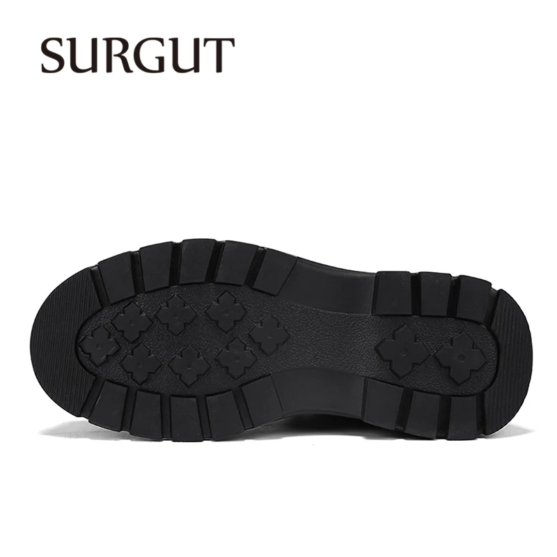 SURGUT Men Boots 2024 Autumn Winter Fashion Causal Boots Shoes Men Comfy Durable Outsole Men\'s Boots New Classic Mens Shoes