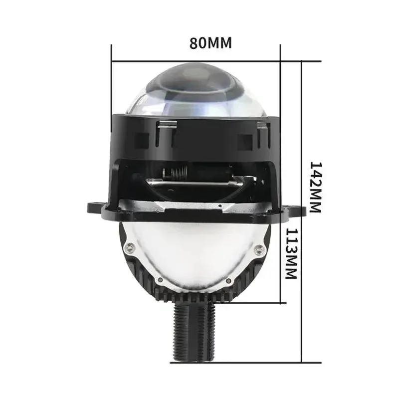 المصابيح الأمامية الجديدة المباشرة ذات الشعاع العالي ، كشاف اليد اليسرى لعدسة الليزر المتقاطعة K112 المصابيح الأمامية LED للسيارة ، أكواب المصباح المزدوج