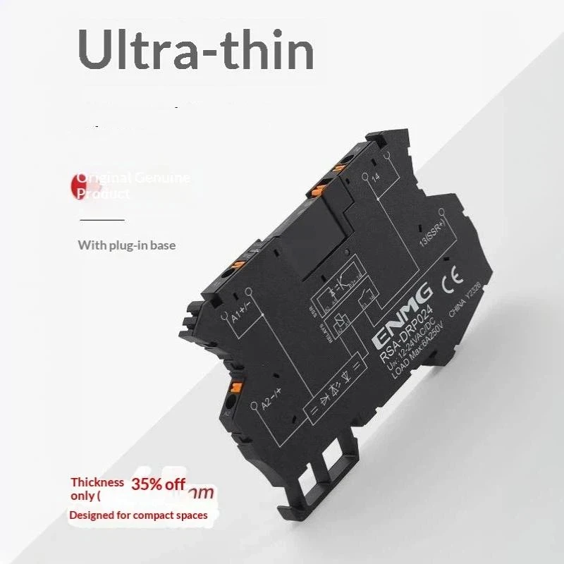 ENMG Ultra Thin 6A 250V Solid State Relay With Direct Plug Base For Narrow Cabinet Industrial UseBH-ELEVEN