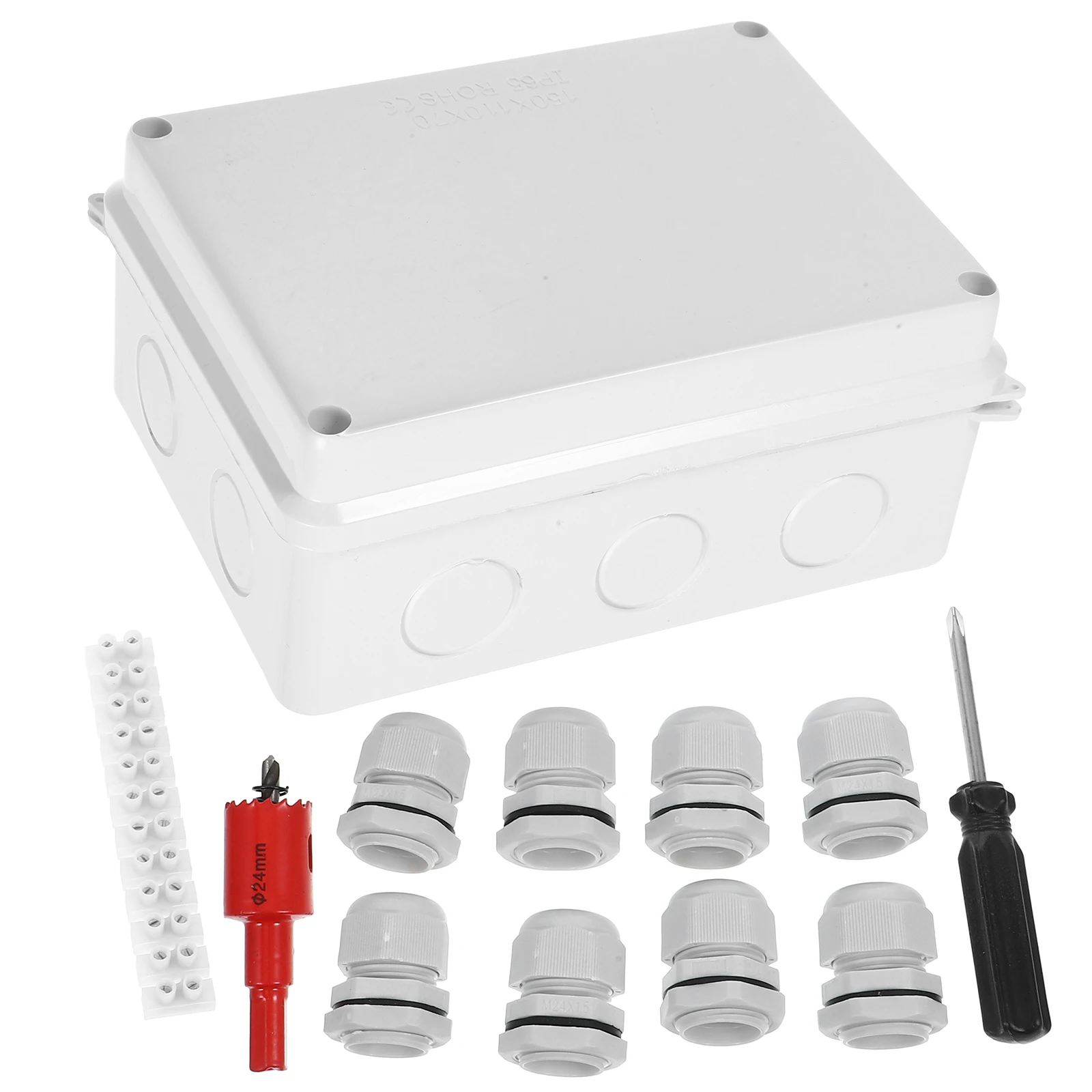

Waterproof Junction Electrical Distribution Case Outdoor Indoor Sealing Cable Connection Wiring Holder Spacious Diy