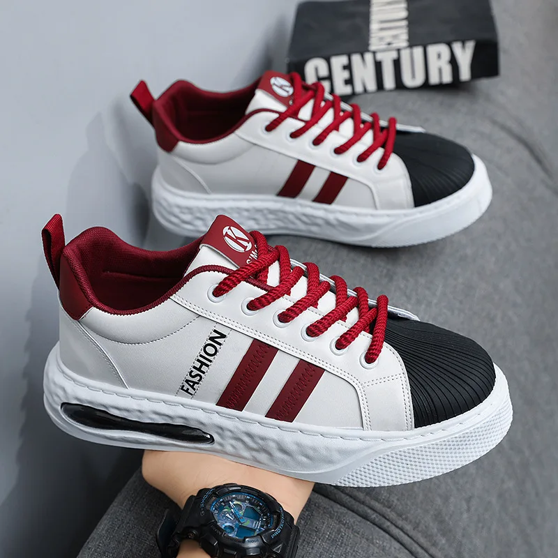 

Men's Skateboard Shoes 2025 New Men's Casual Vulcanized Shoes Air Cushion Sports Lightweight Platform Running Sneakers for Men