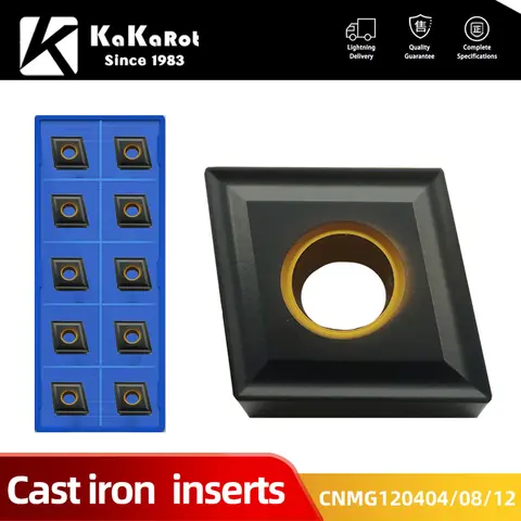 Kakarot dökme demir karbür Insert CNMG120404 UC5115 CNMG 120408 120412 dönüm araçları CNC torna kesici 10 adet bıçak plaka kesici