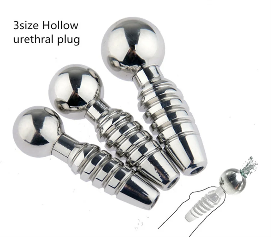 Stainless Steel Metal Penis Plug Male Masturbators Hollowout Spiral Urethral Sounding Dilator Stimulators Adult Sex Toys for Men