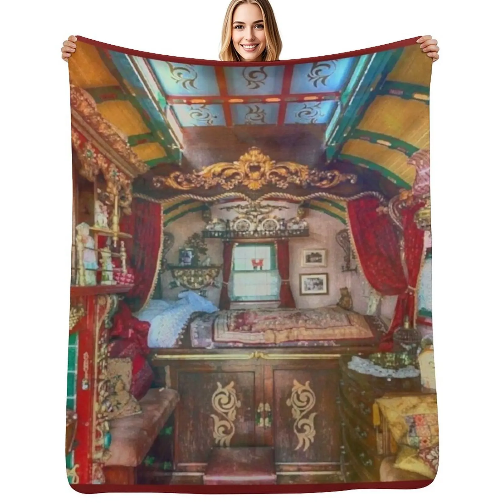 

Gypsy Caravan Throw Blanket Thermal Single Thermals For Travel Luxury St Blankets