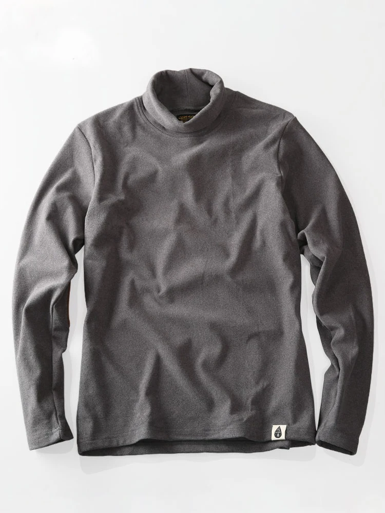 

Men's Casual High Collar Knitted Base irt Simple Sle Pure Color American Retro irt Winter New Arrival Daily Wear